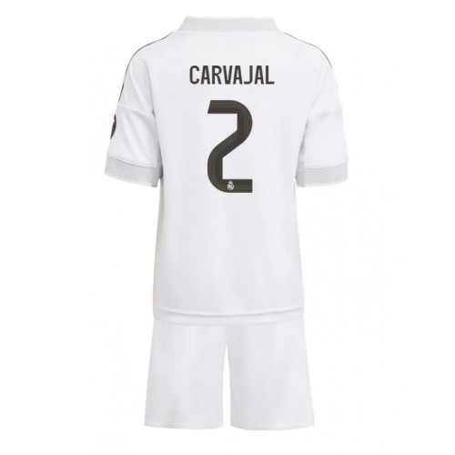 Real Madrid Daniel Carvajal #2 Hjemmebanesæt Børn 2025-26 Kortærmet (+ Korte bukser)